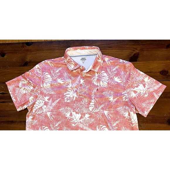 Izod Saltwater Relaxed Classics men's light red short sleeve button up shirt XL - Picture 2 of 8